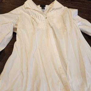 White button up blouse